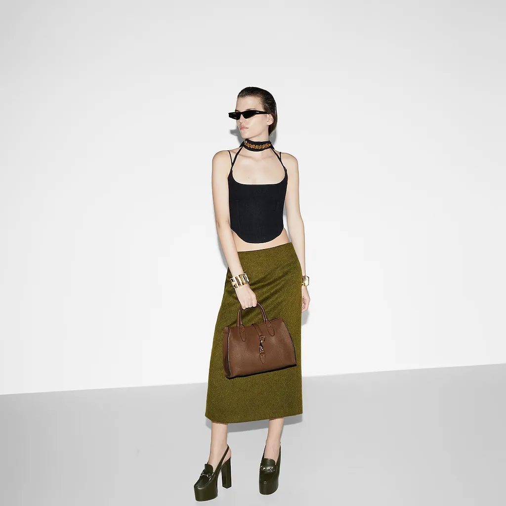 Medium Tote Bag With Hook Closure