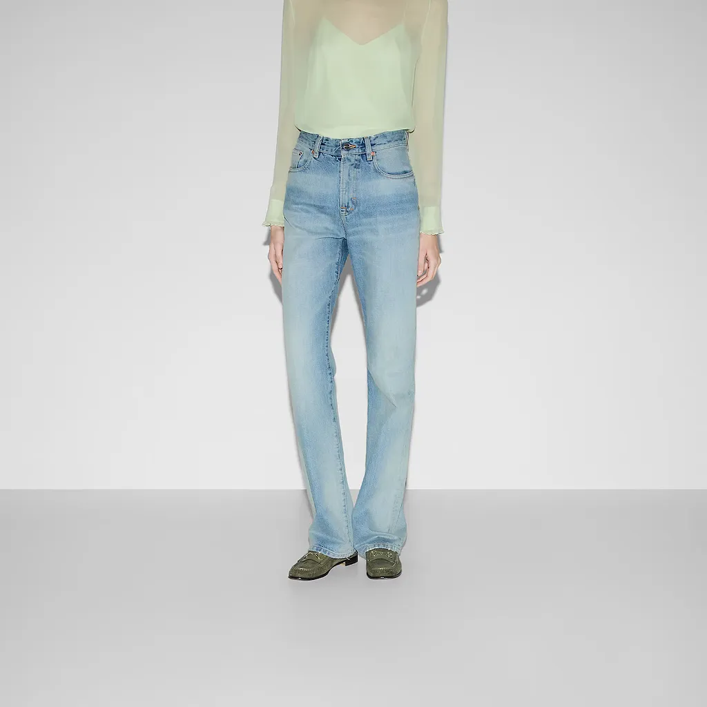 High Rise Boot Cut Denim Pants