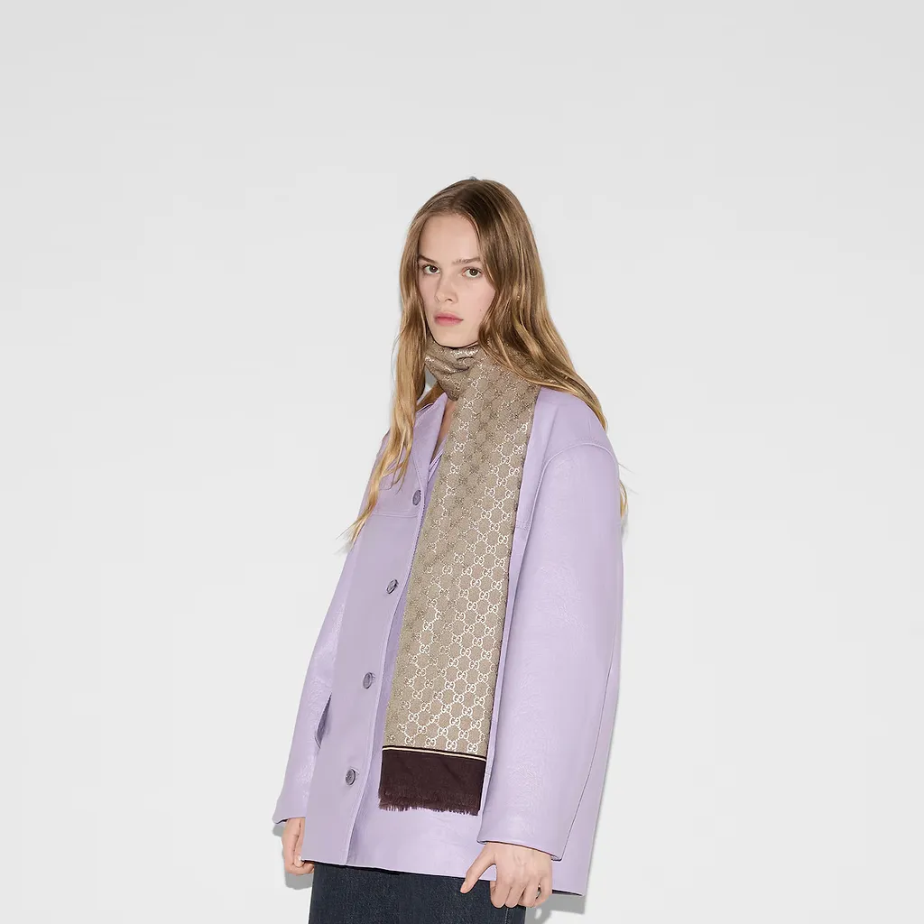 Laminated Gg Wool Shawl