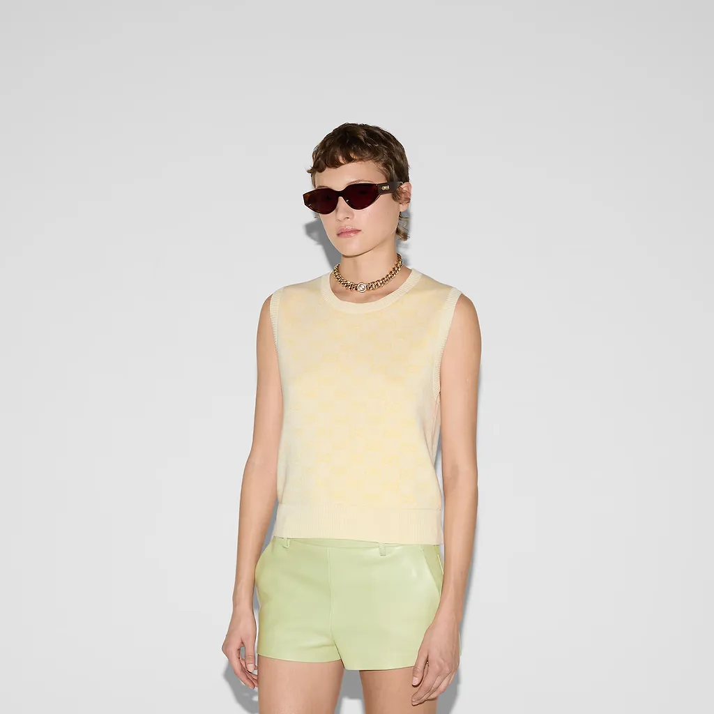 Fine Gg Cotton Sleeveless Top