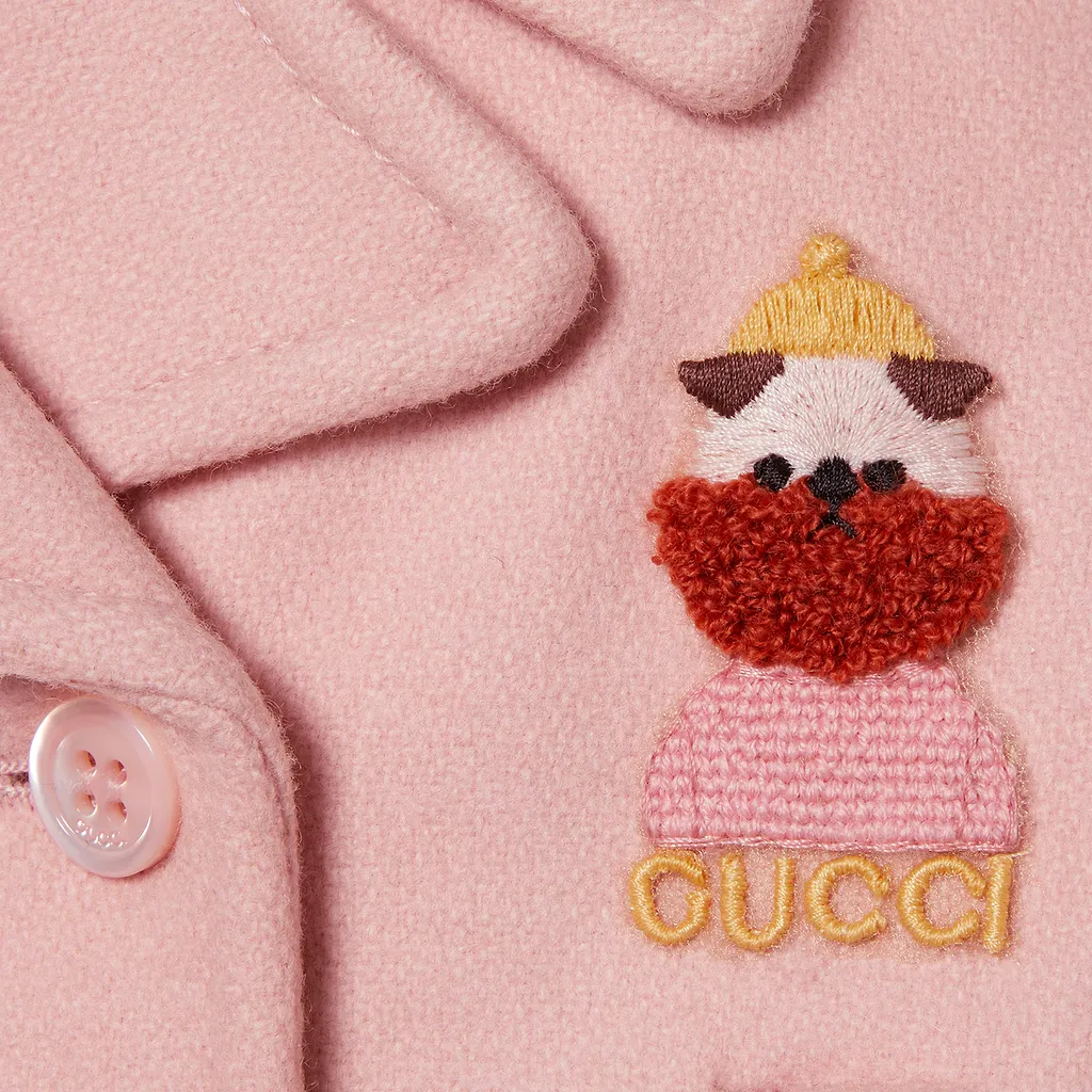 Baby Embroidered Wool Coat