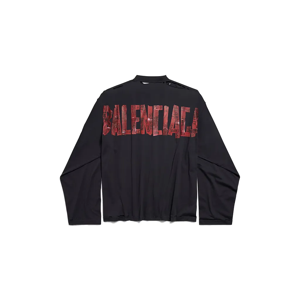 Security Tape Oversized Long Sleeve T-Shirt