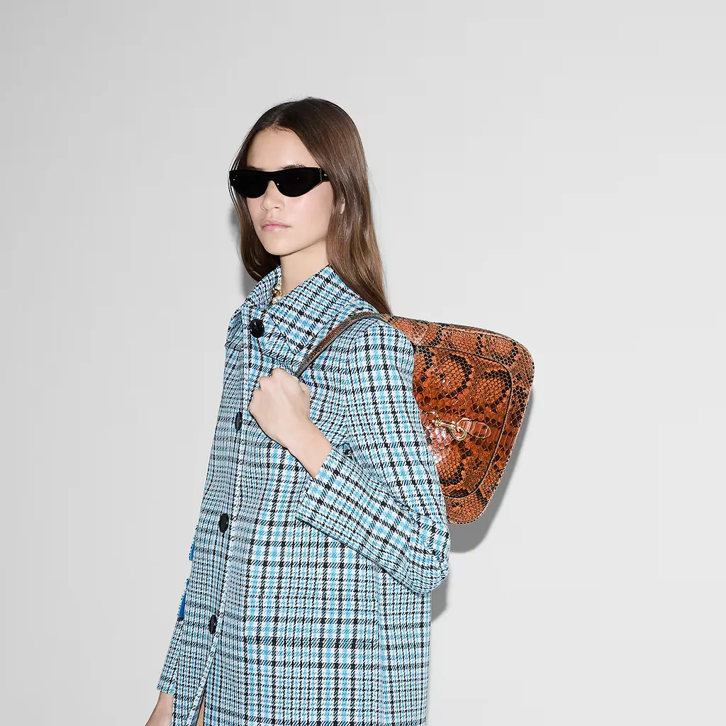 Gucci Jackie Small Python Shoulder Bag