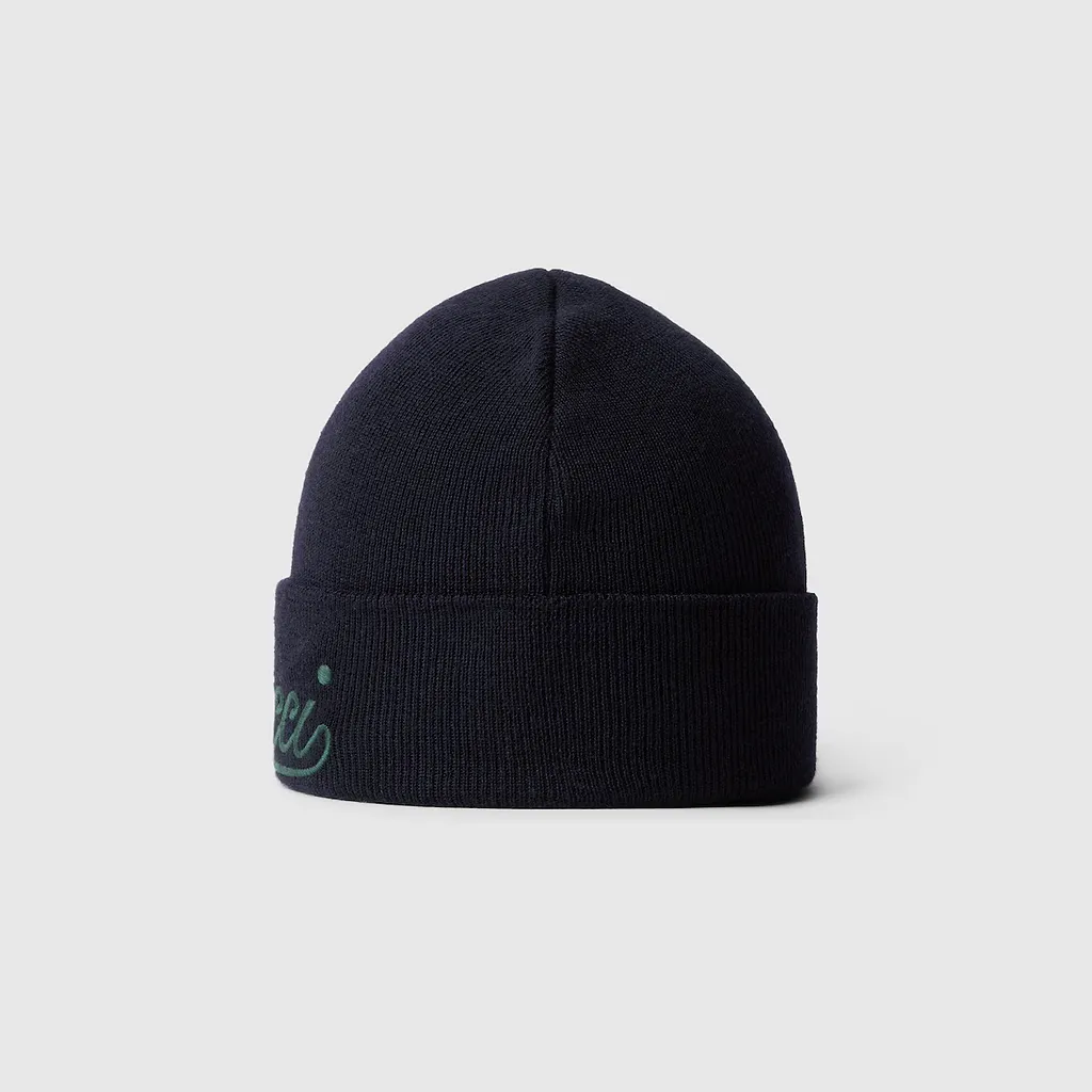 Wool Hat With Gucci Embroidery