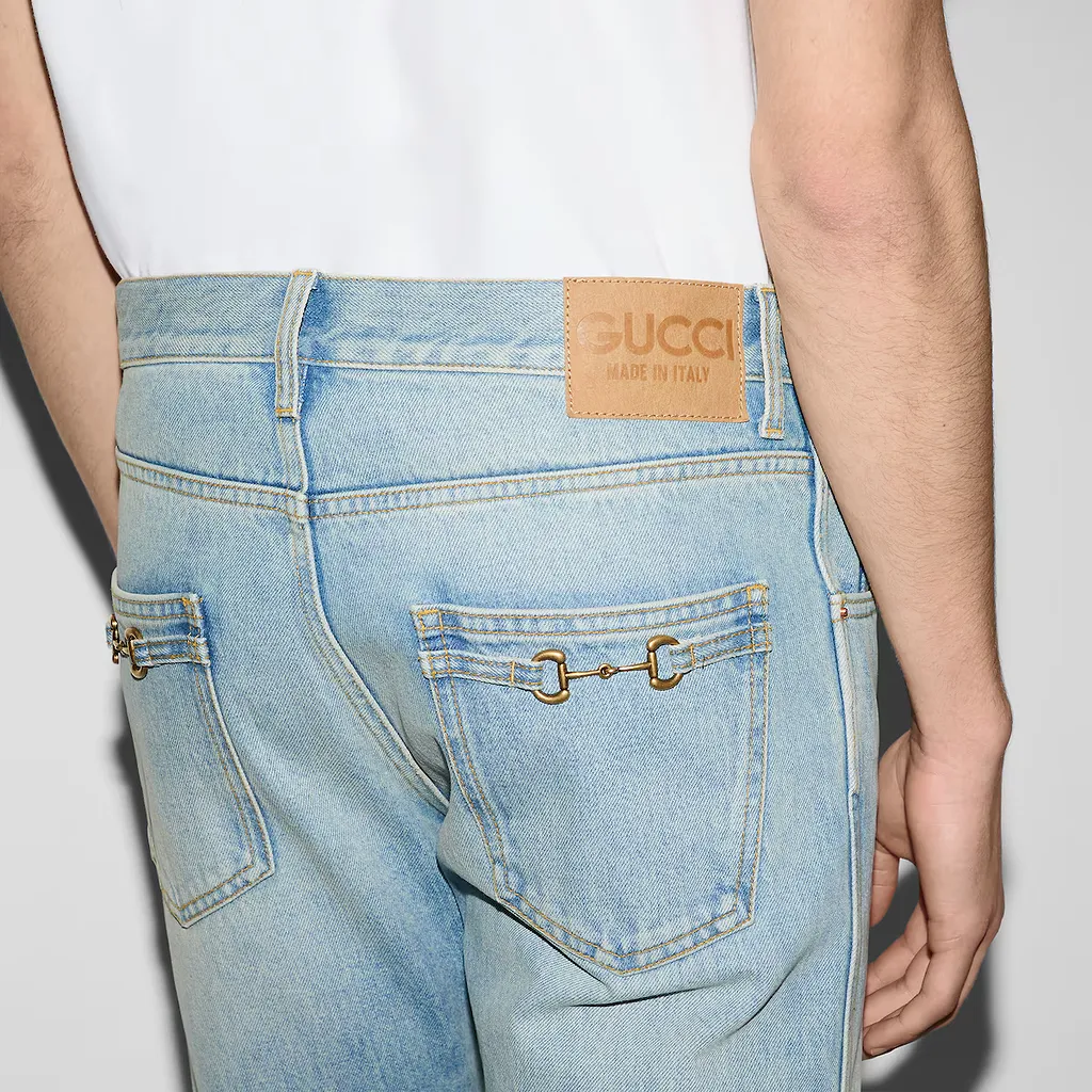 Tapered Denim Trousers