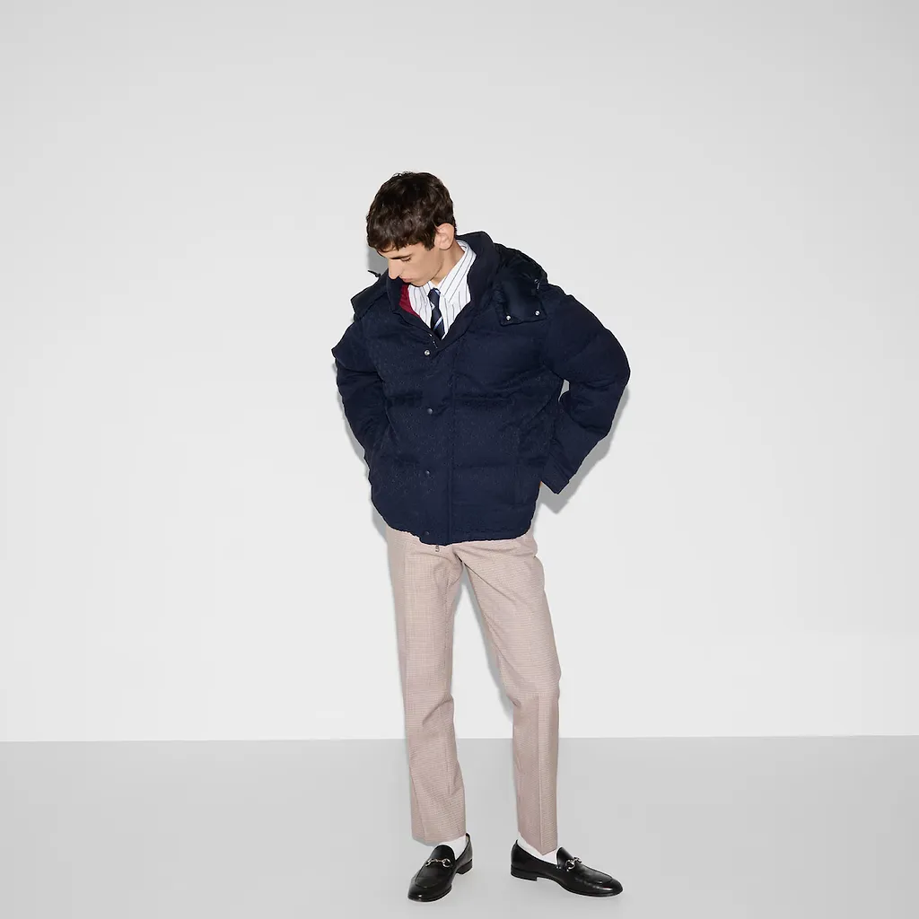 Gg Canvas Down Jacket