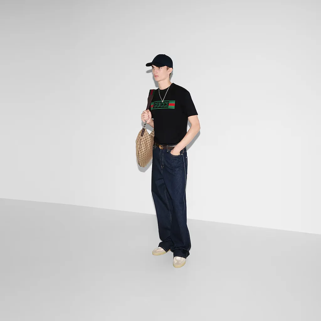 Cotton Jersey T-Shirt With Print