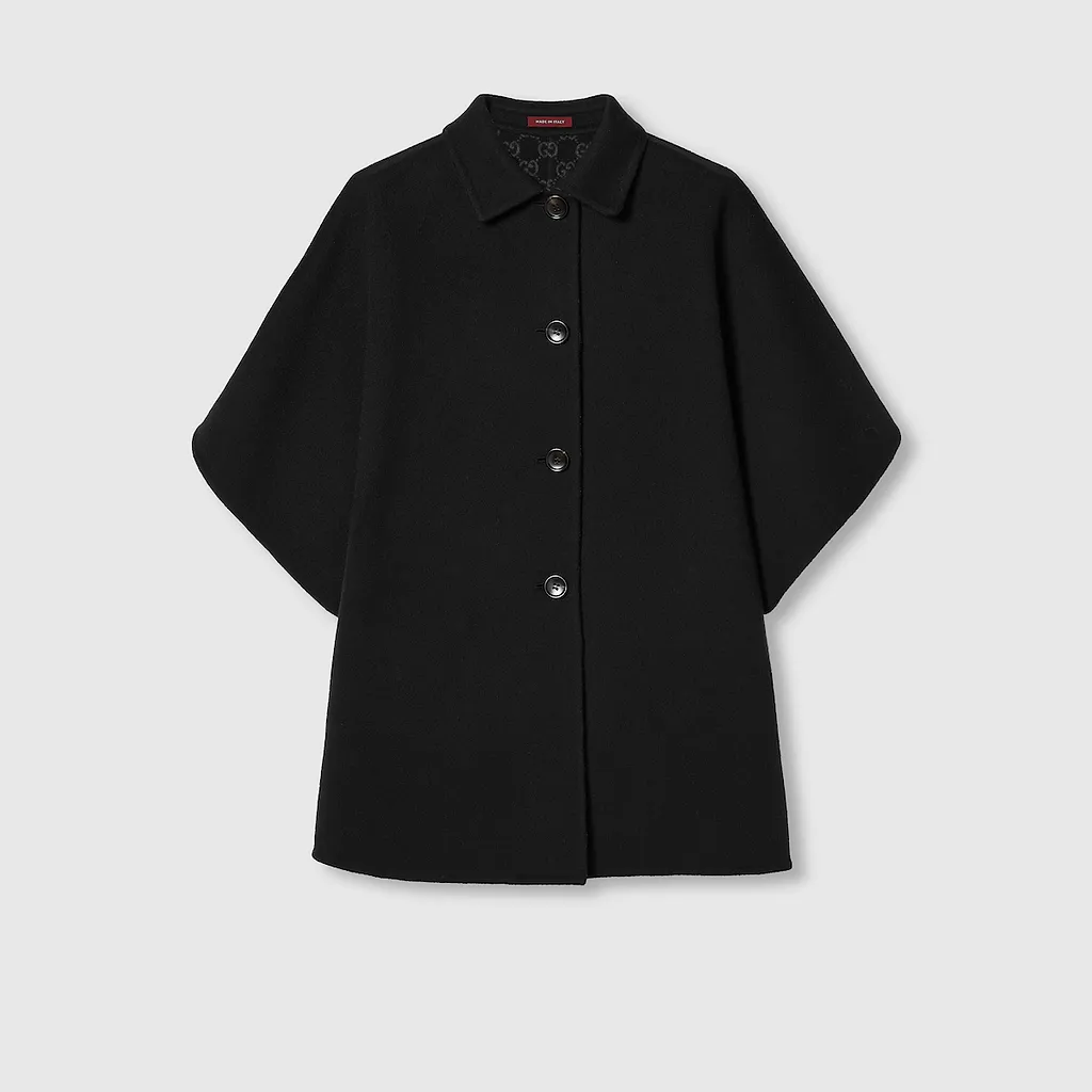 Reversible Gg Silk Wool Coat