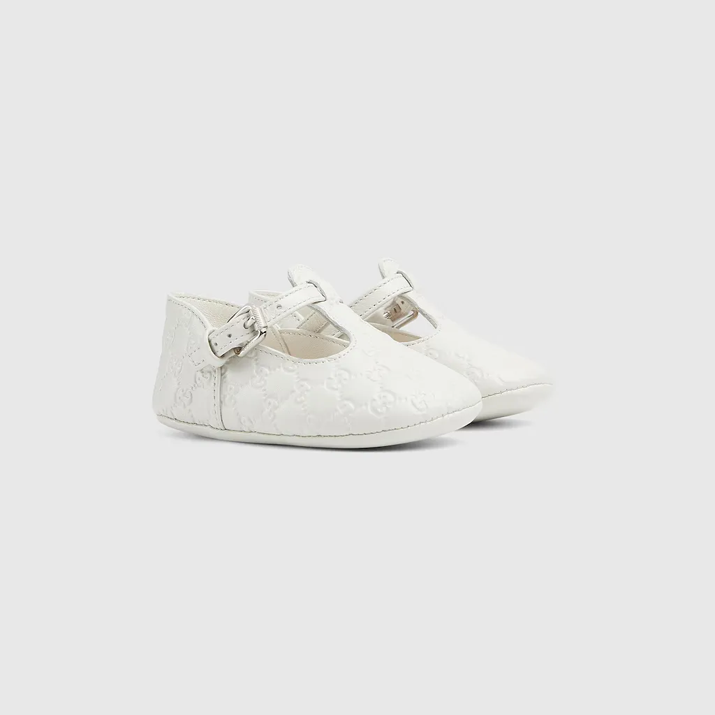 Baby Mini Gg Leather Ballet Flat
