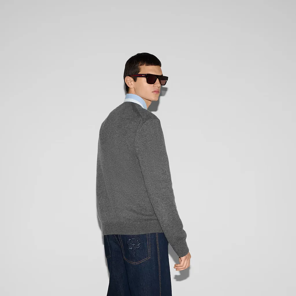 Embroidered Wool Cashmere Jumper