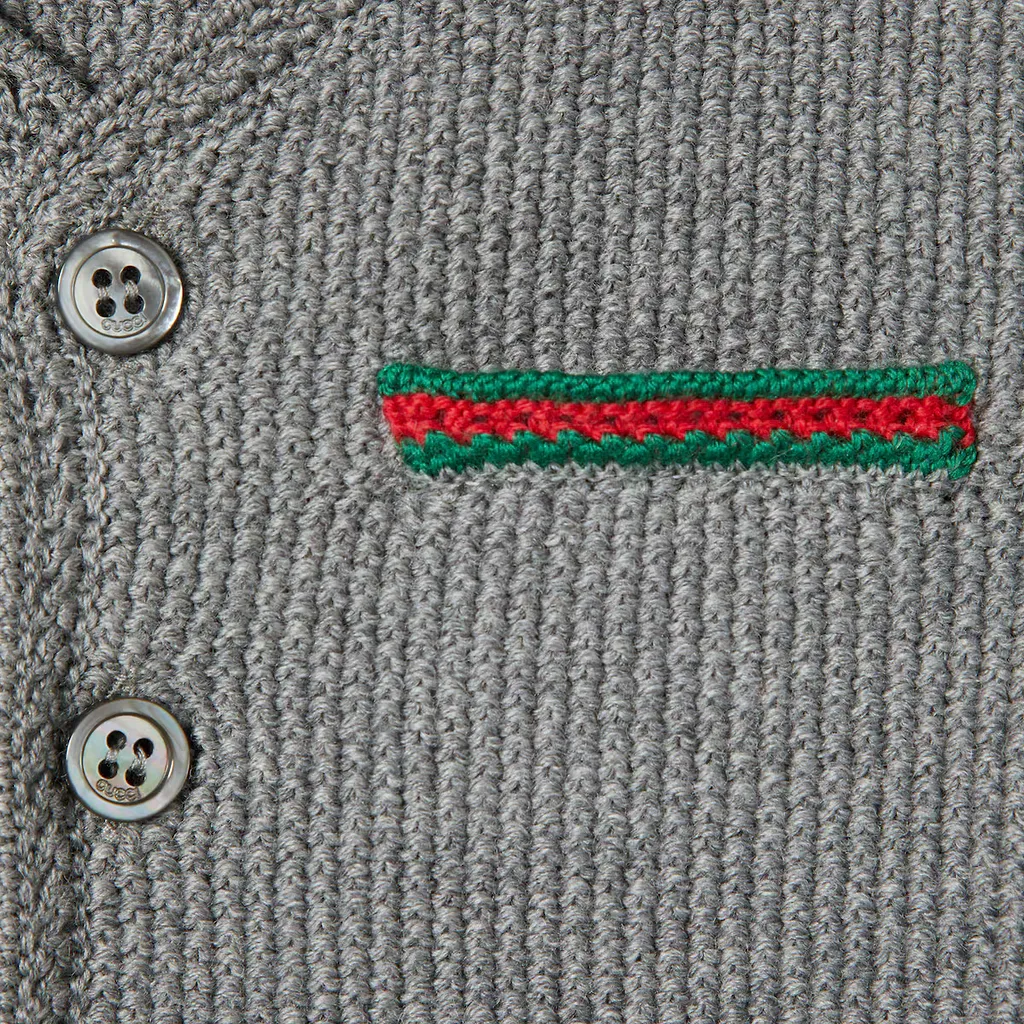 Baby Wool Cardigan With Web