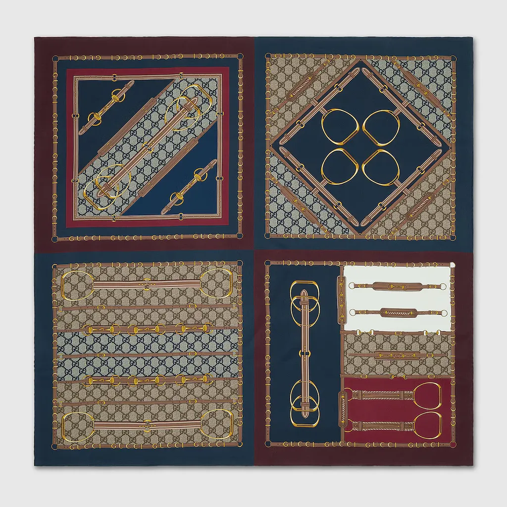 Printed Silk Twill Carré