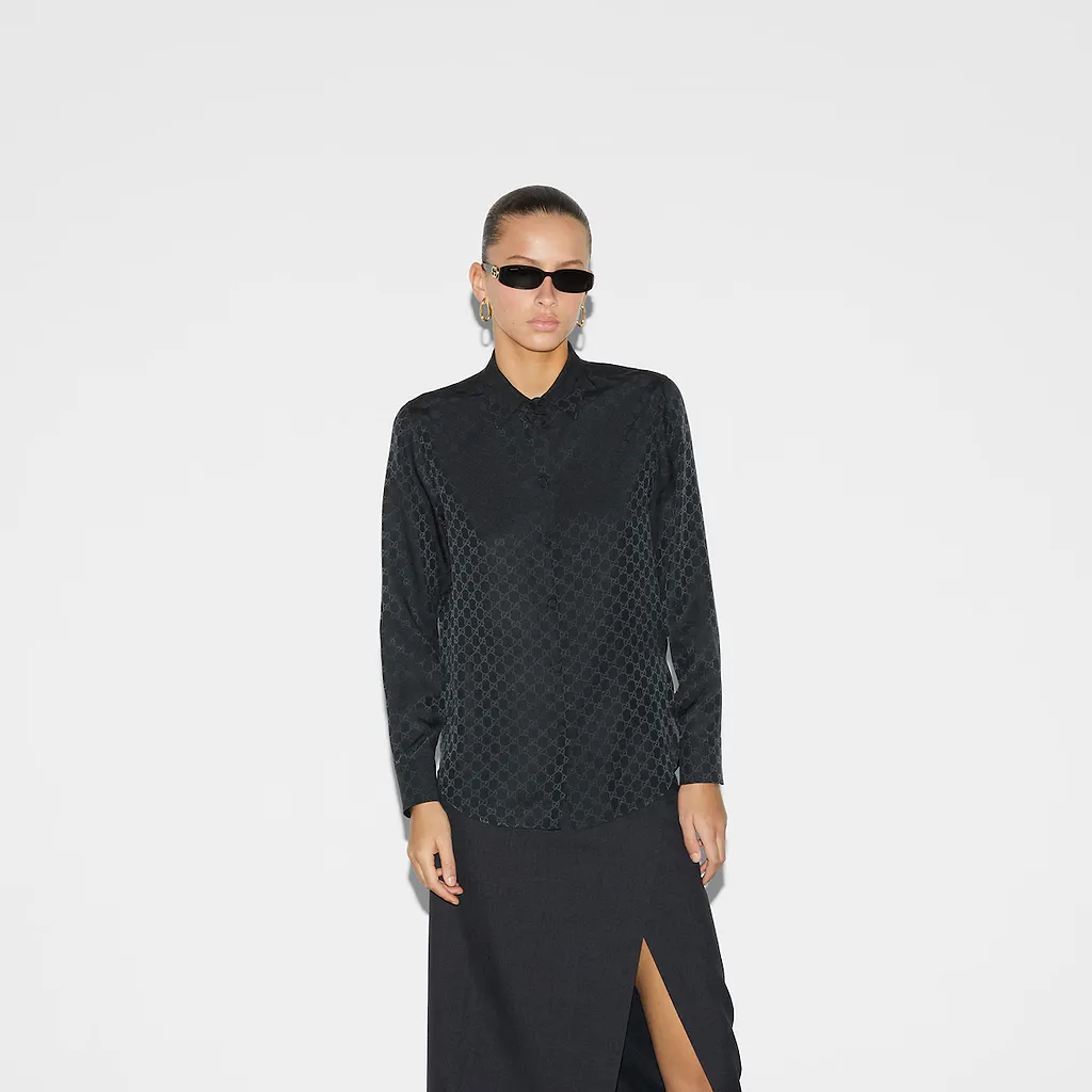 Gg CrÊPe Silk Shirt