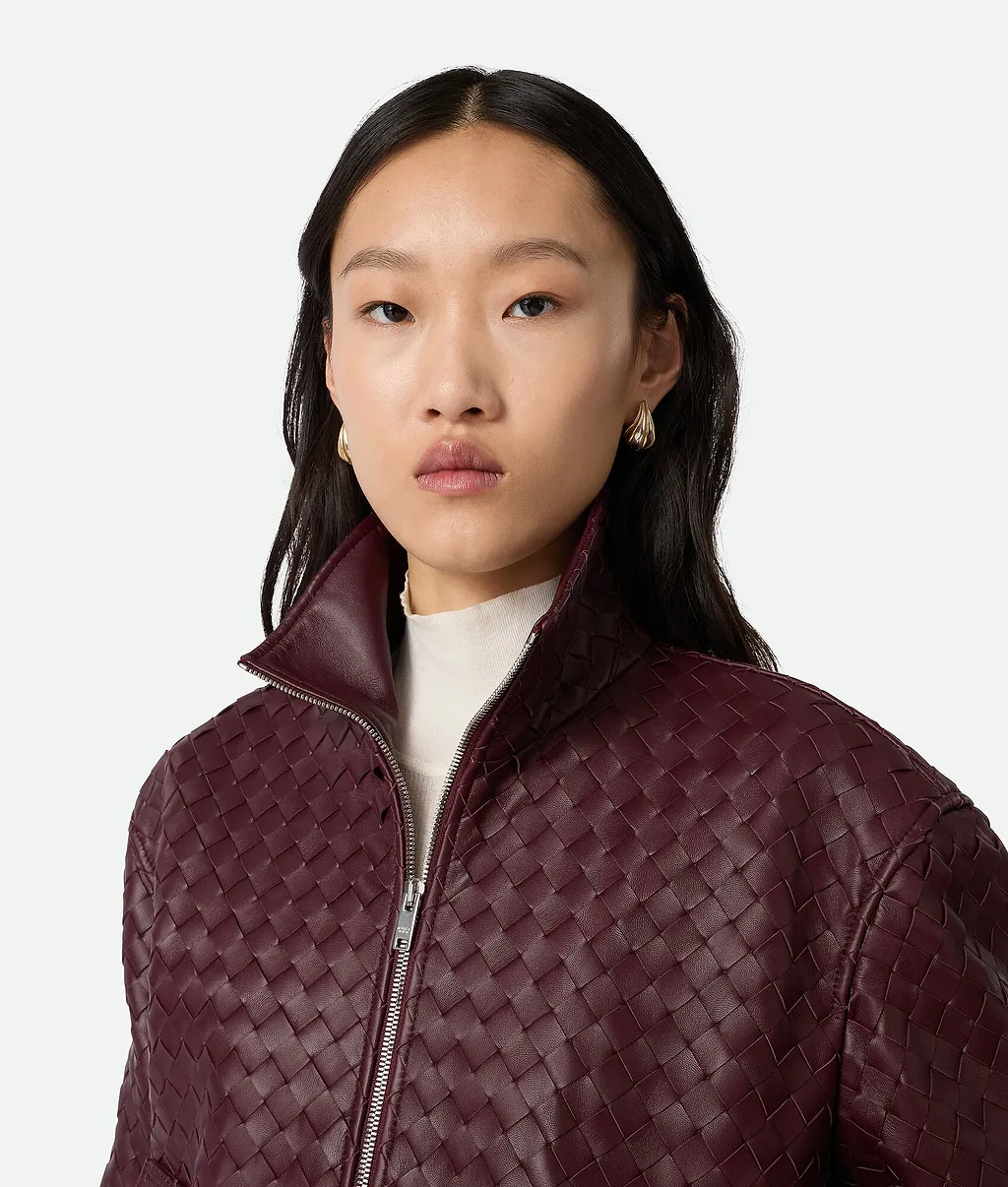 Intrecciato Leather Blouson