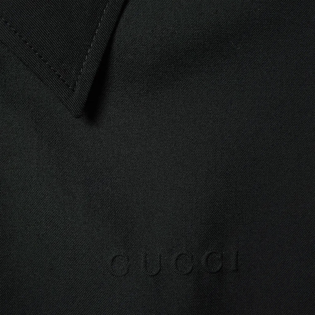 Embossed Wool Twill Zip Jacket