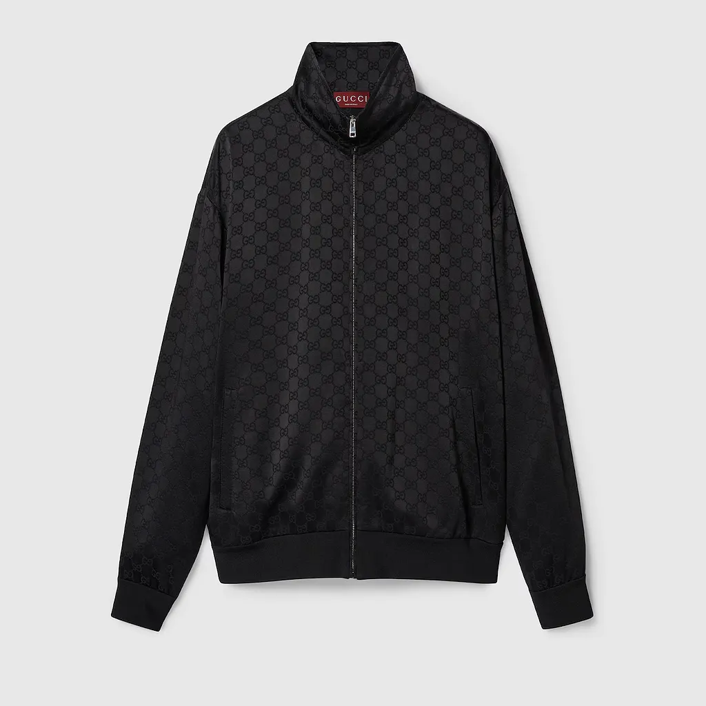 Gg Satin Zip Jacket