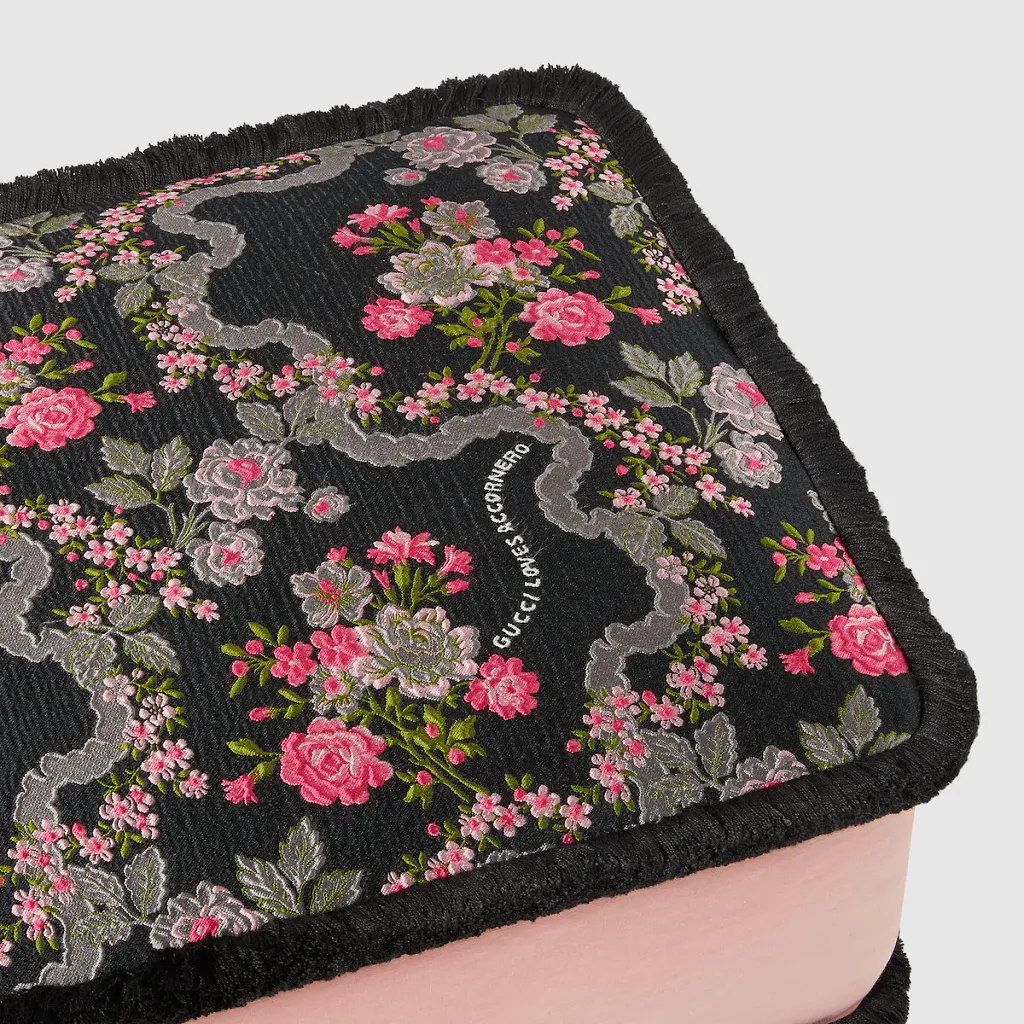 Floral Jacquard Stool