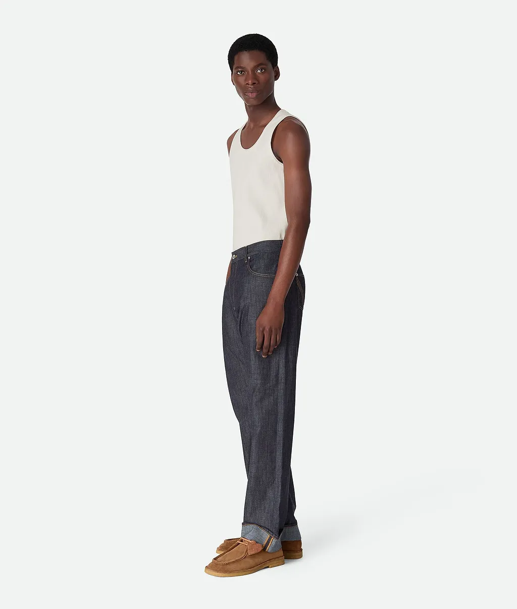 Rinsed Indigo Wide Leg Jeans