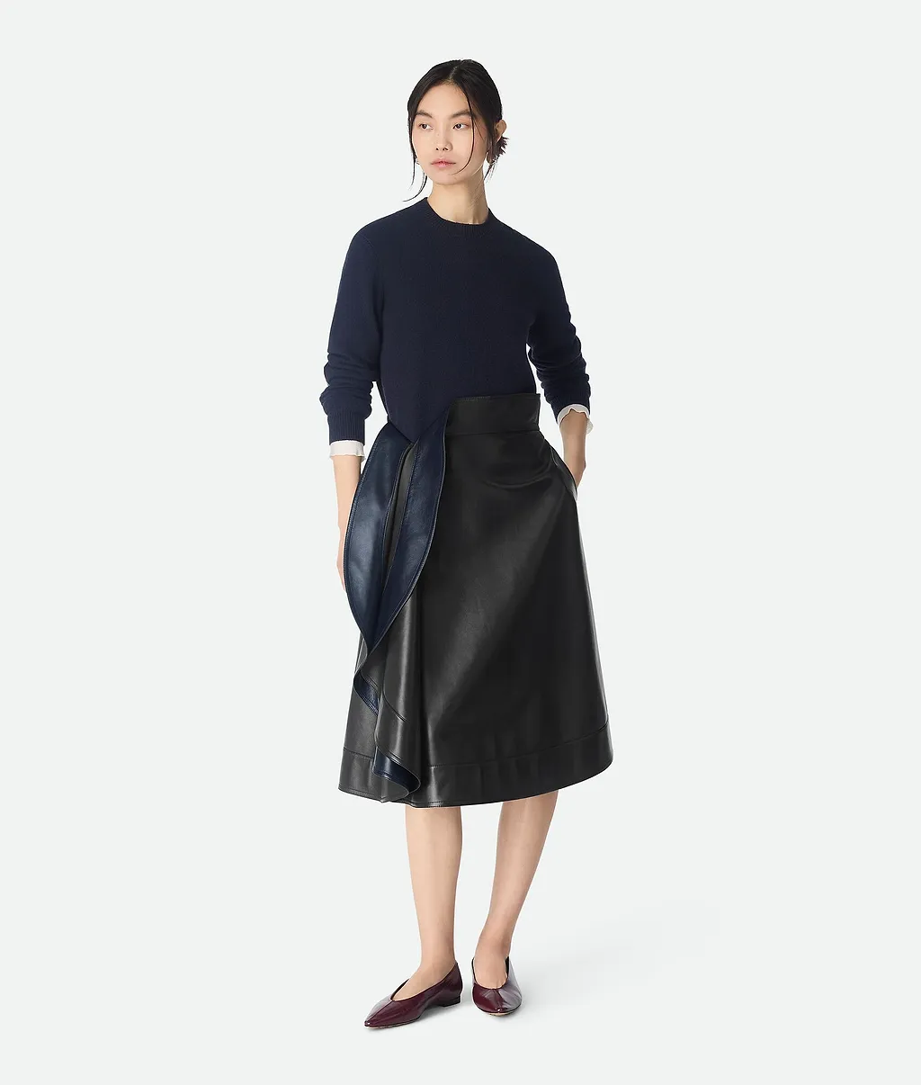 Leather A-Line Skirt