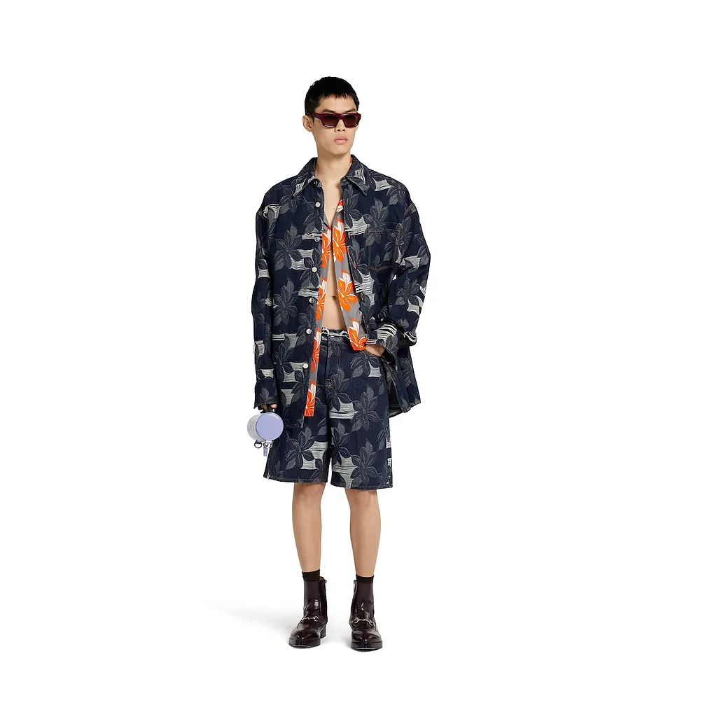 Denim Jacquard Pant