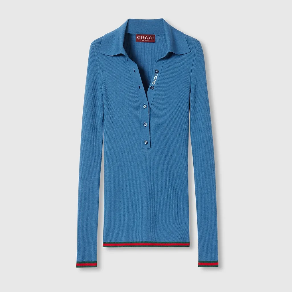 Cashmere And Silk Polo Top