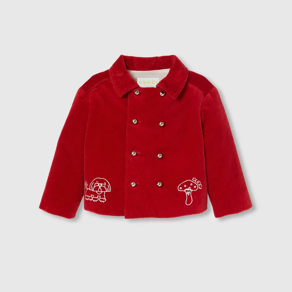 Baby Embroidered Velvet Jacket