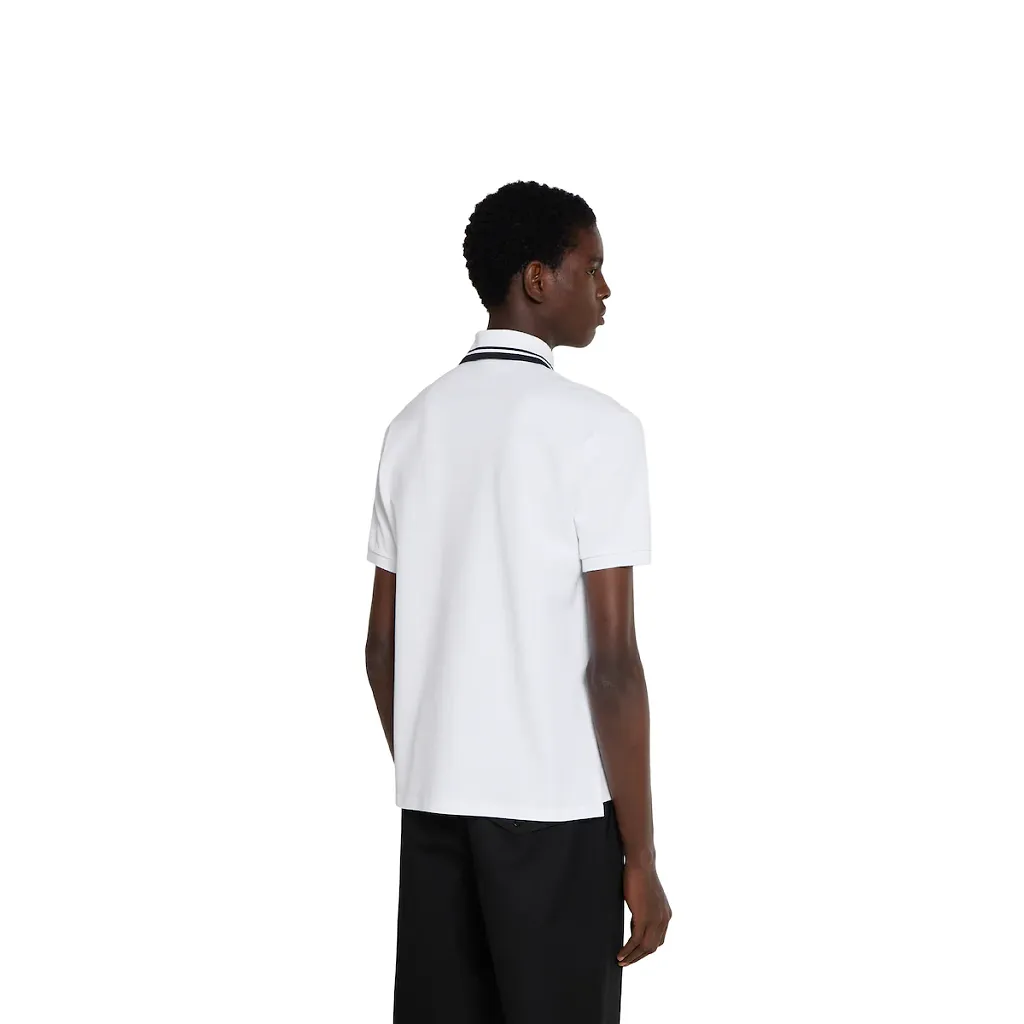 Cotton Piquet Polo Shirt With Embroidery
