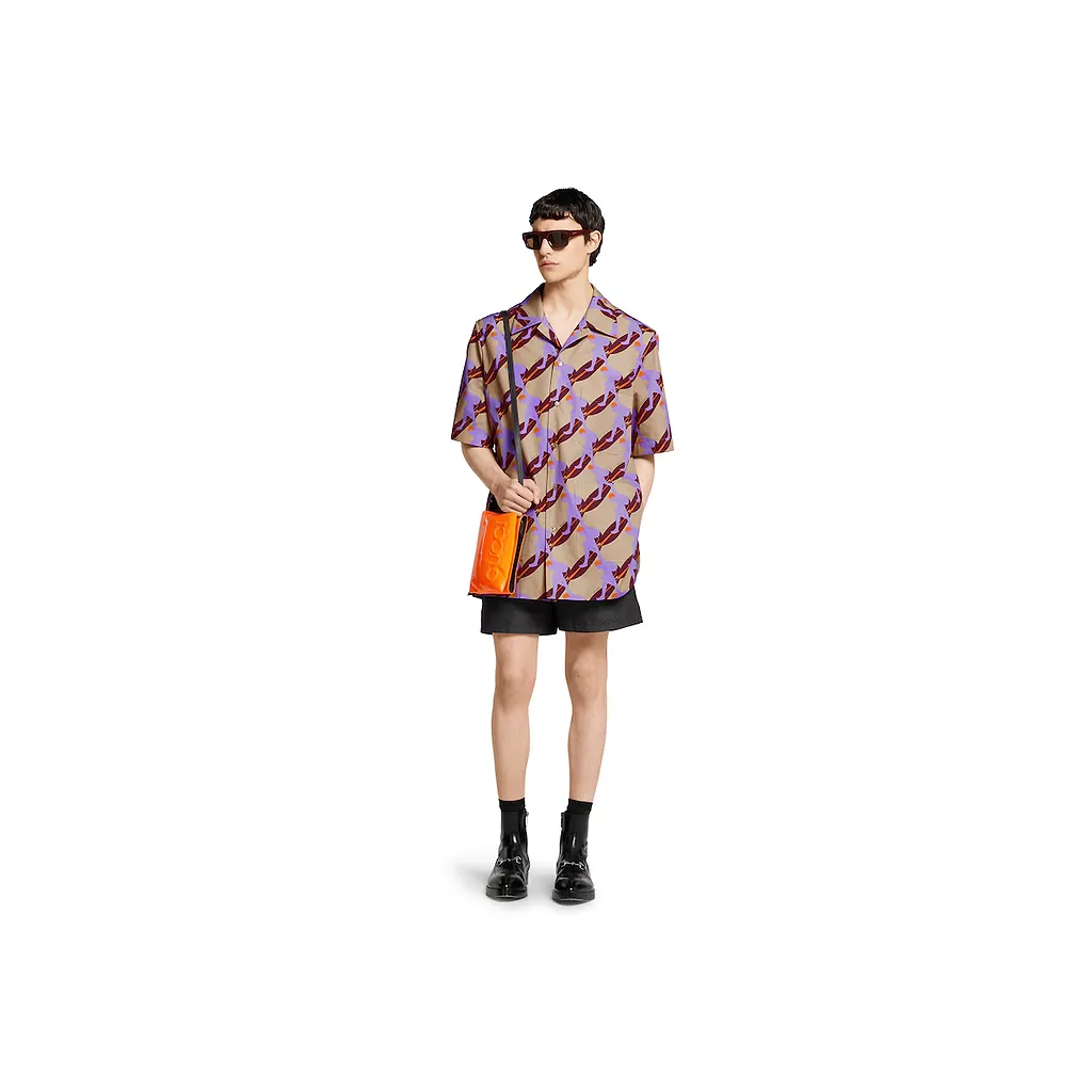 Printed Light Cotton Poplin Shirt