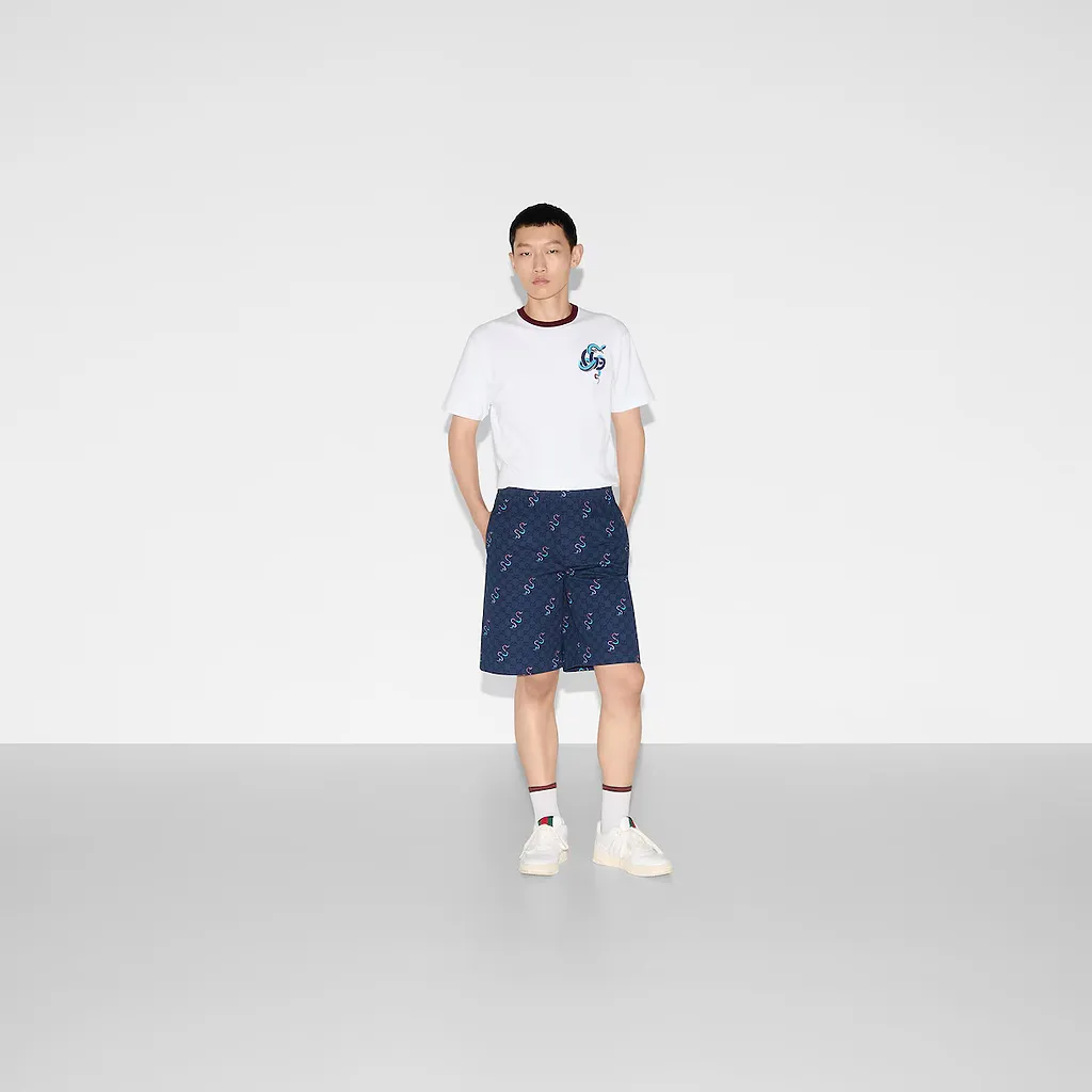 Printed Cotton Ripstop Shorts