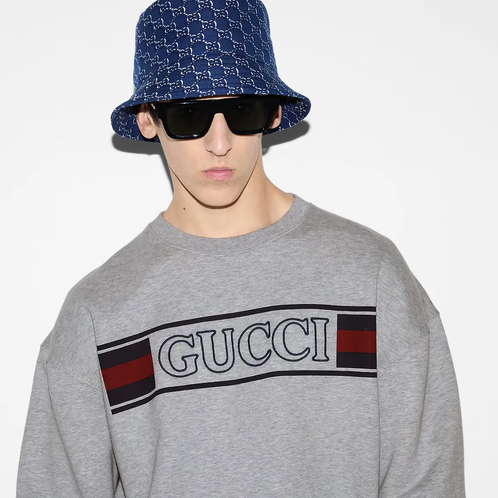 Cotton Jersey Sweatshirt With Embroidery