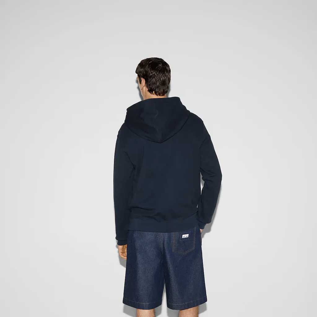 Printed Cotton Jersey Hooded Sweatshirt