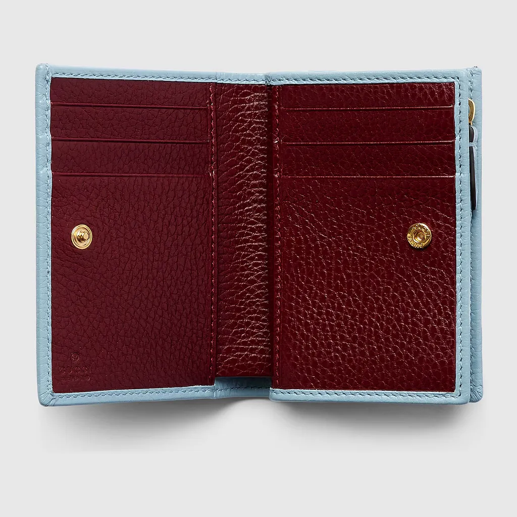 Bi-Color Gg Marmont Small Wallet
