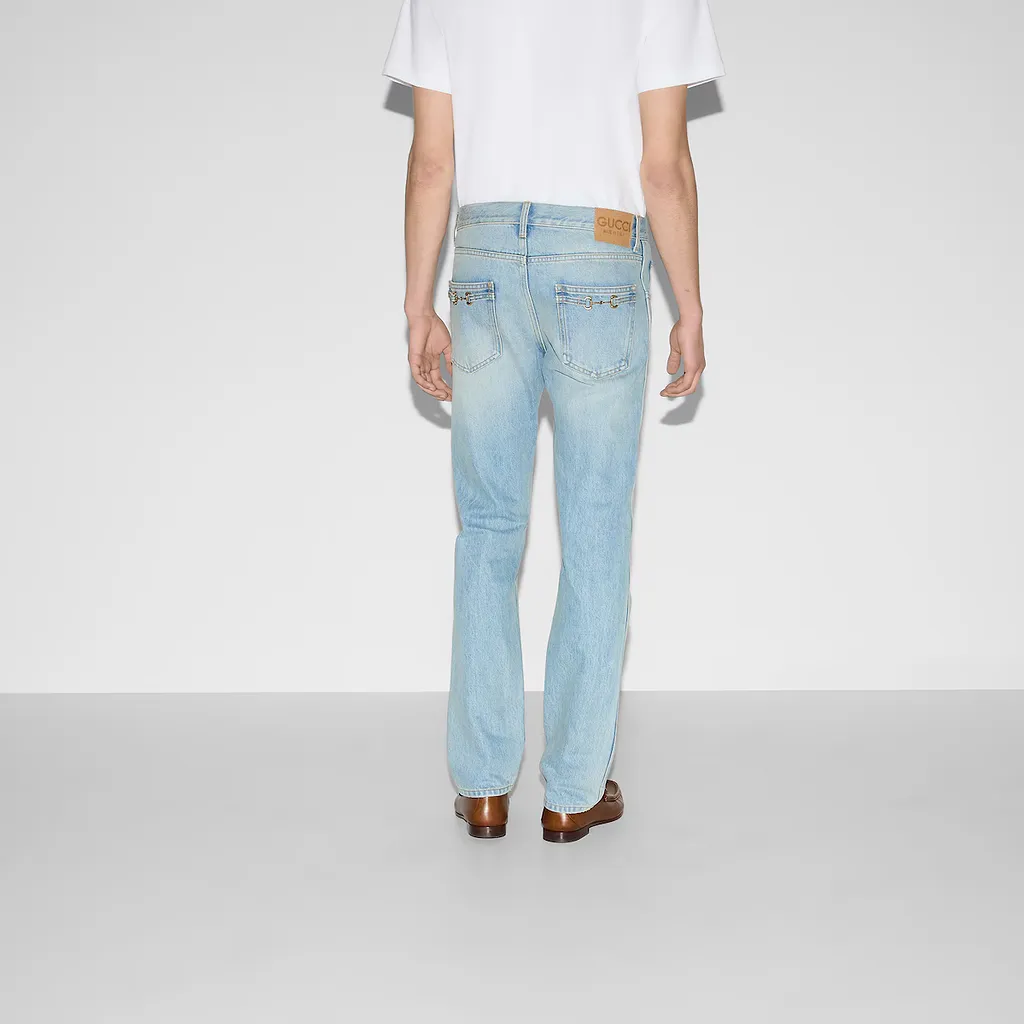 Tapered Denim Trousers