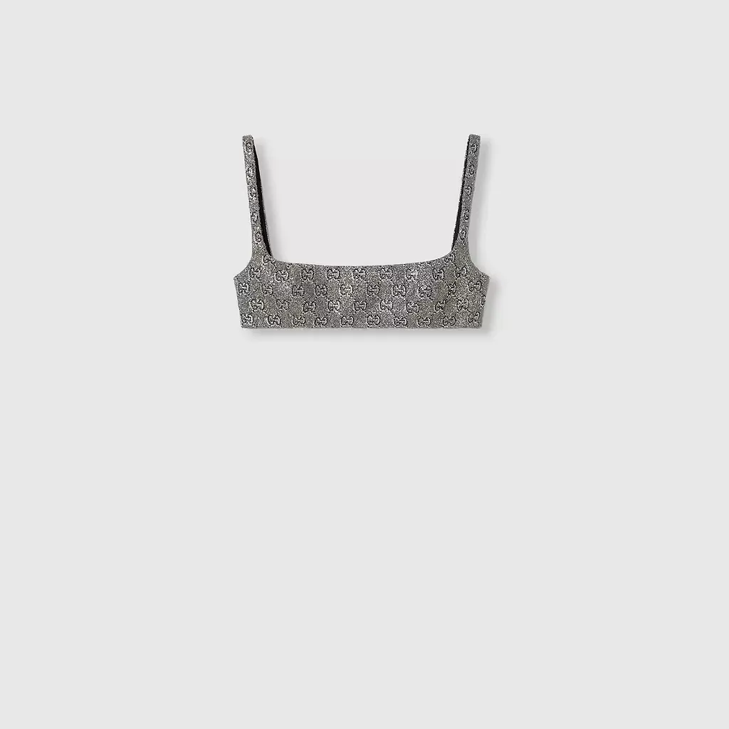 Embroidered Gg Wool Tweed Top