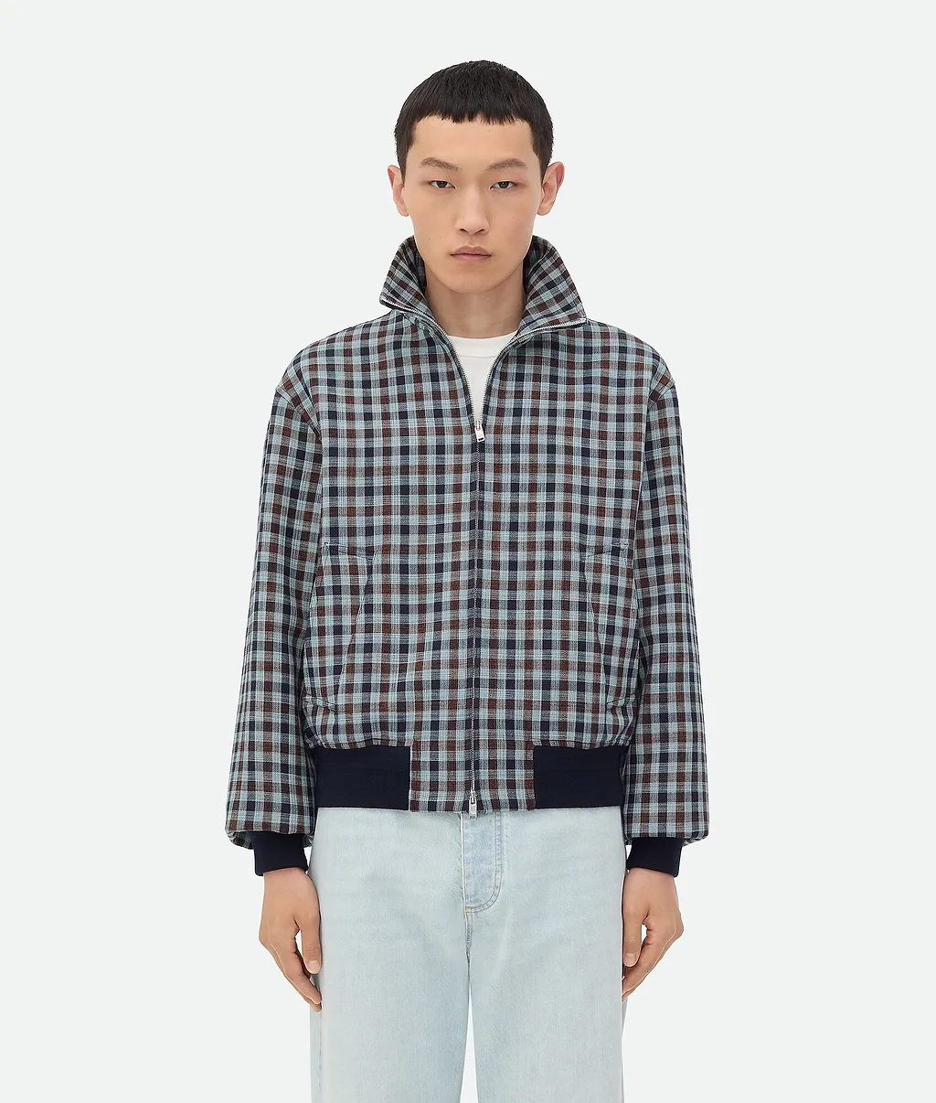 Cotton Gingham Blouson