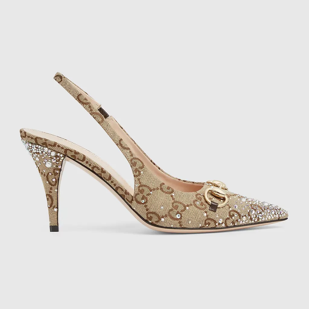 Slingback Pump With Crystal Horsebit