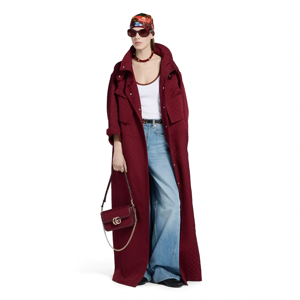 Gg Fabric Jacquard Coat