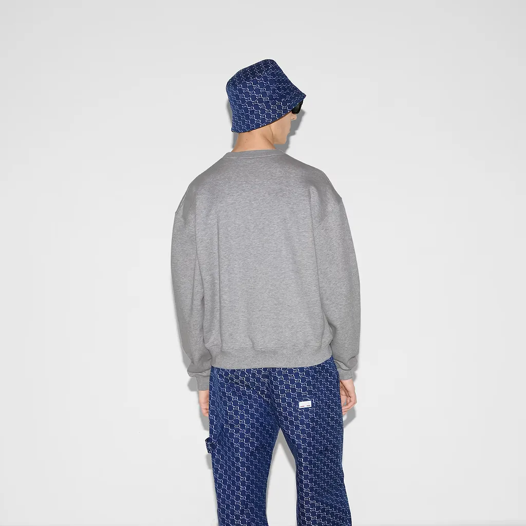 Cotton Jersey Sweatshirt With Embroidery