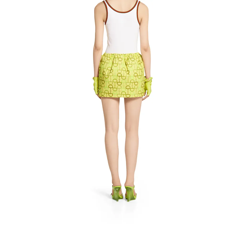 Printed Cotton Mini Skirt