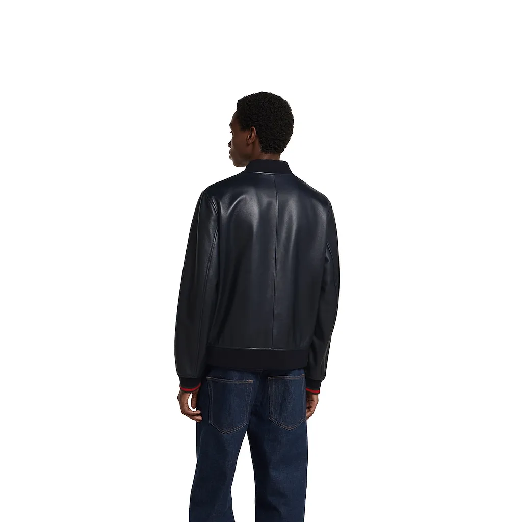 Nappa Leather Zip Jacket