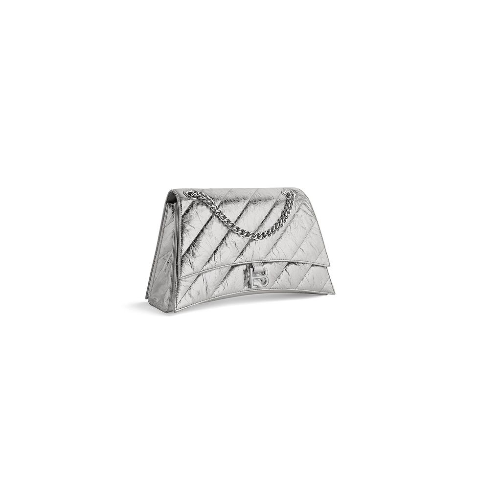 Crush Medium Chain Bag Metallized Quilted
