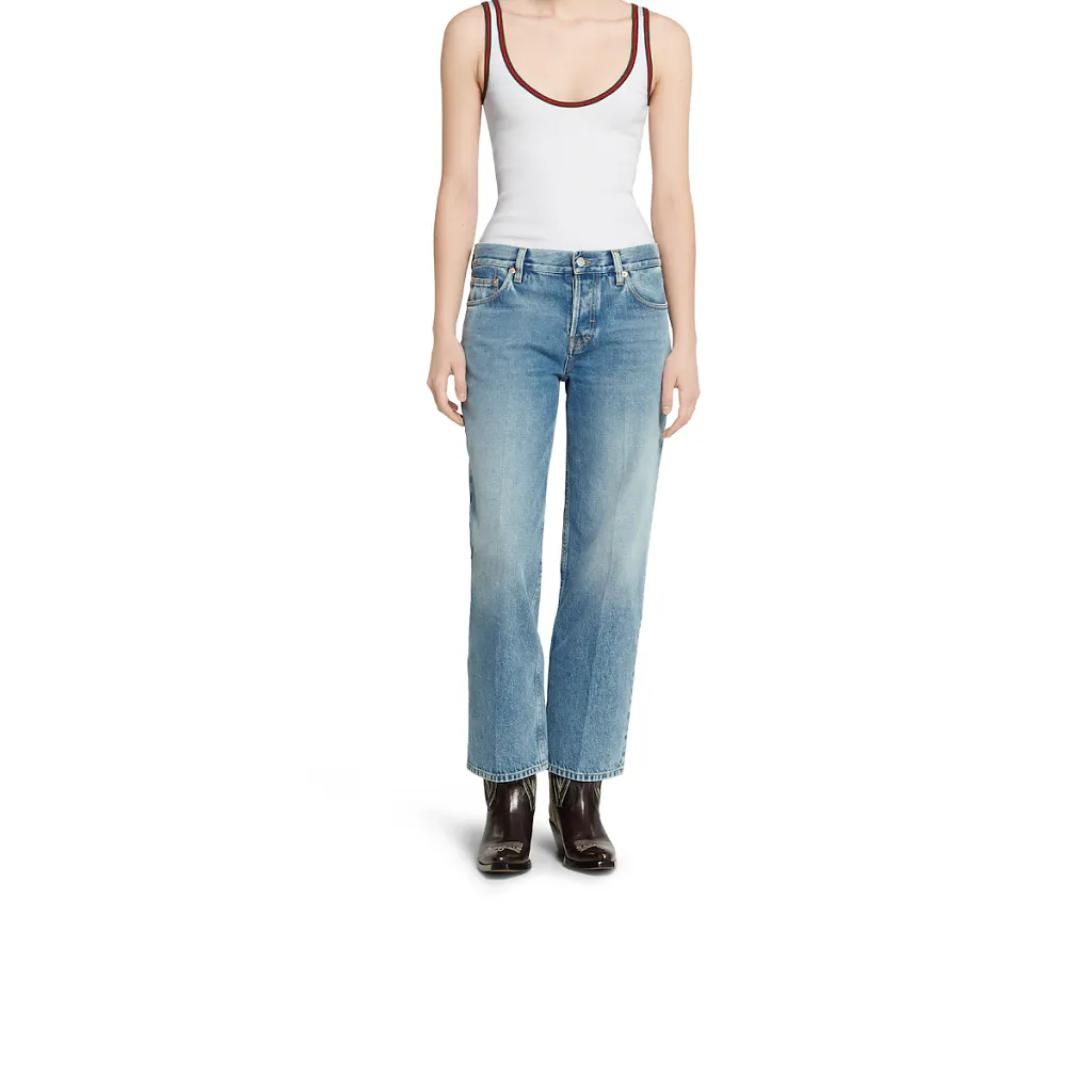 Straight Fit Denim Pants