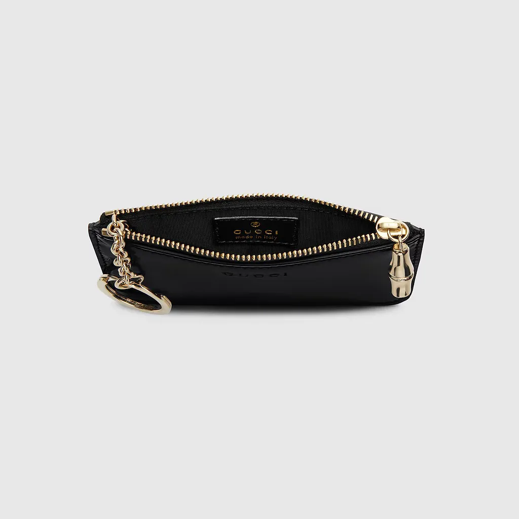 Zip Key Case With Bamboo