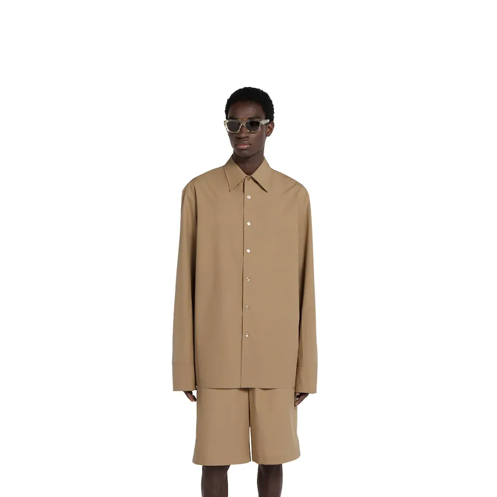 Embossed Cotton Poplin Shirt