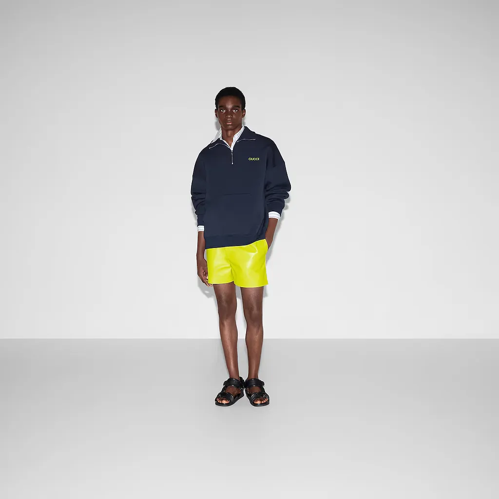 Jersey Half-Zip Jacket With Patch