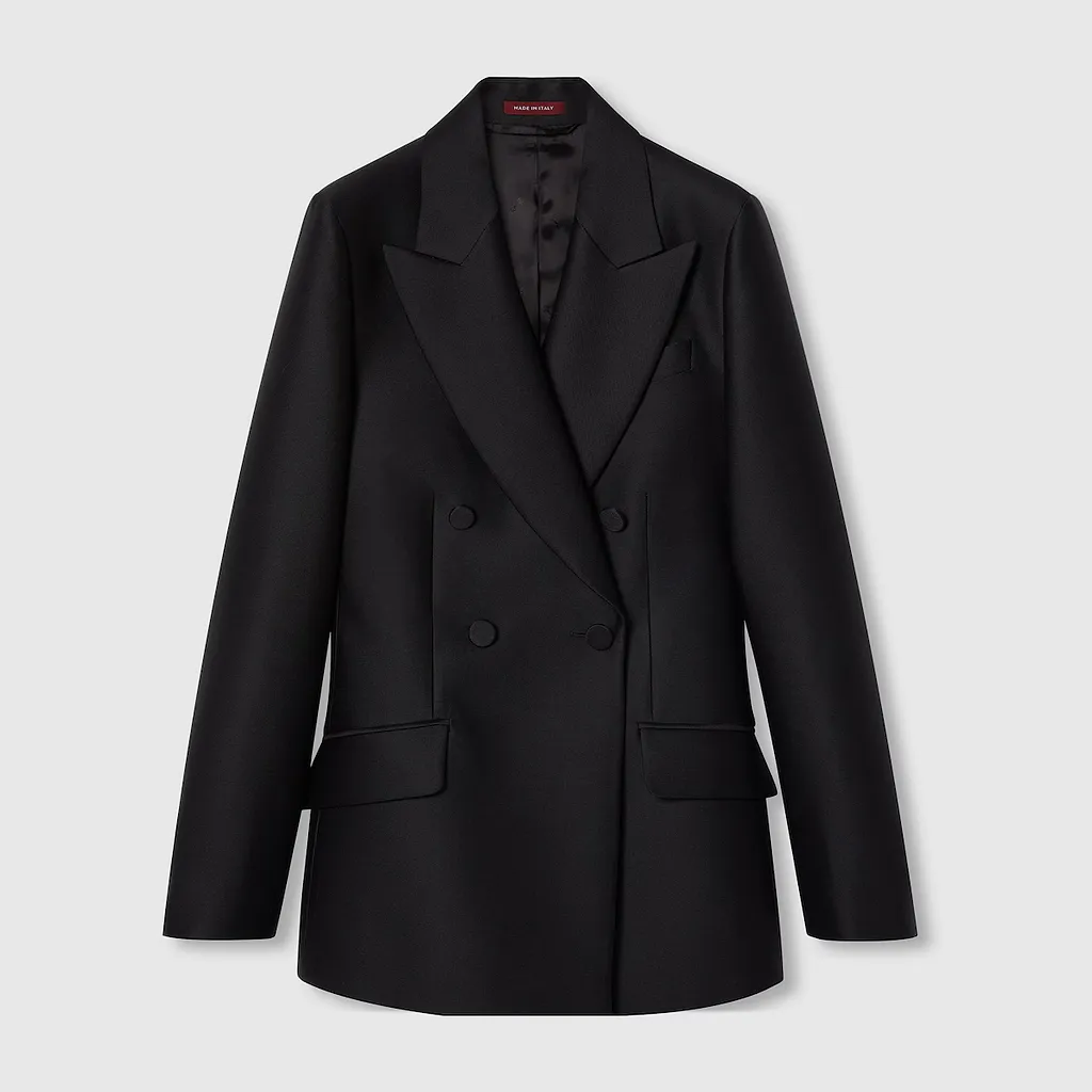 Wool Silk Gabardine Jacket