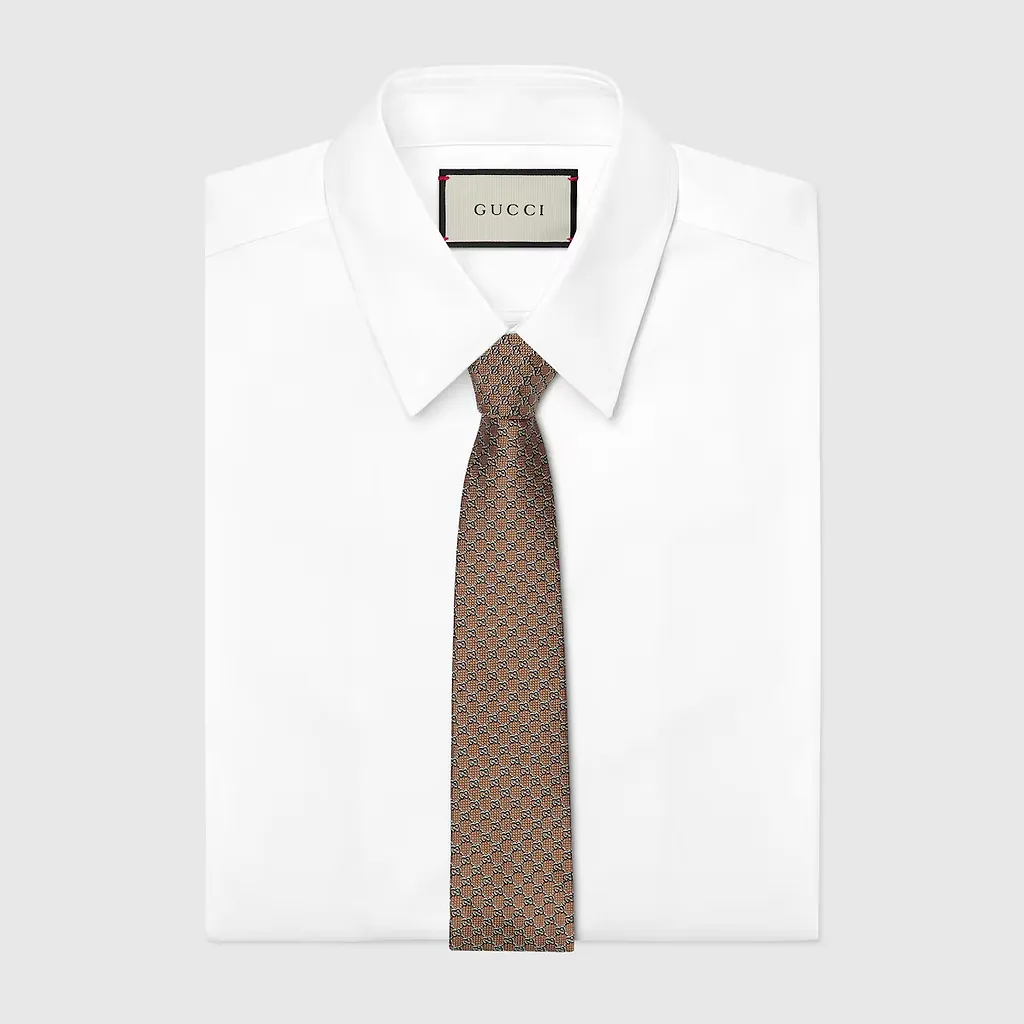 Gg Silk Jacquard Tie