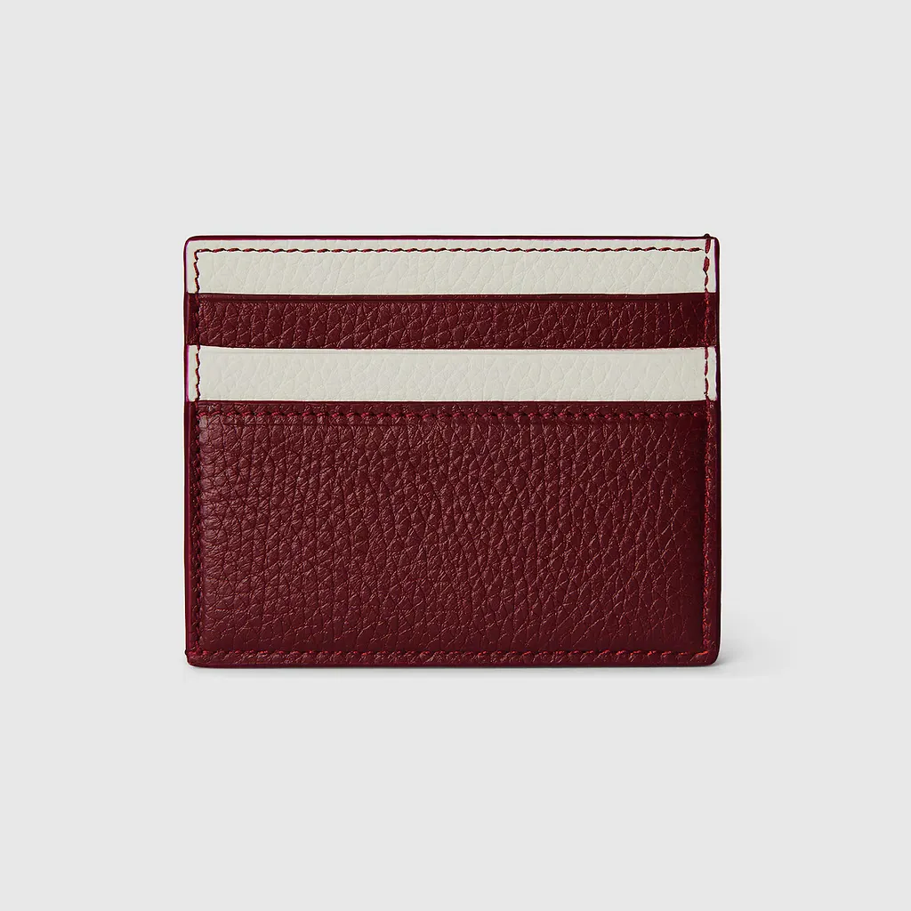 Bi-Colour Card Case With Gucci Logo