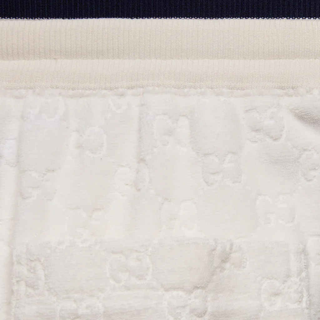 Gg Cotton Terry Cloth Shorts With Web
