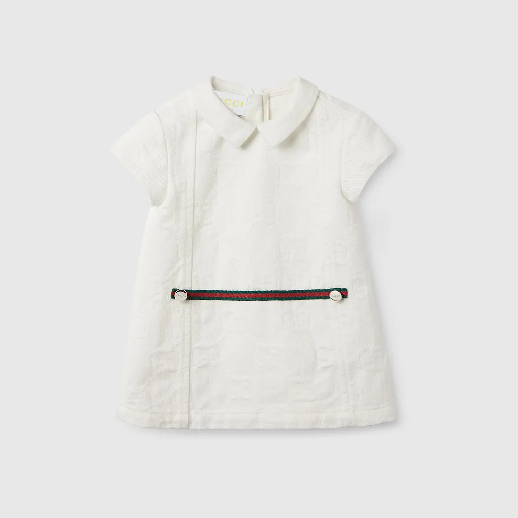 Baby Gg Denim Dress With Web